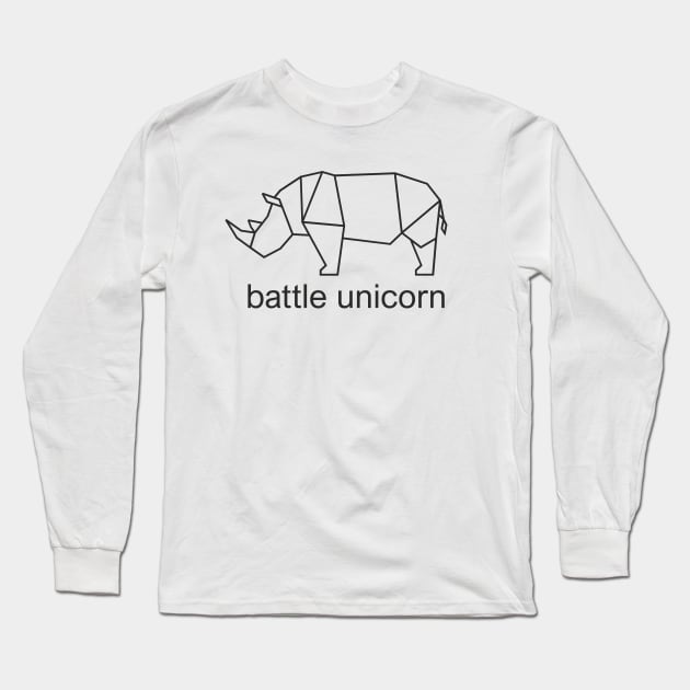 battle unicorn Long Sleeve T-Shirt by goatboyjr